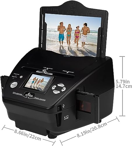 MAHWER Digital Photo Film Scanner, 16 MP Slide Negative Scanner with 8.1 Mega Pixels Sensor