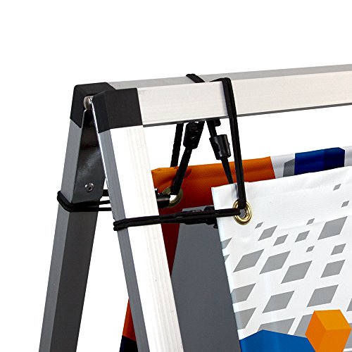Vispronet Horizontal Banner A-Frame – 3ft x 7ft Outdoor Sideline Banner Stand – Portable and Weather-Resistant Frame Banner – Promotional and Sporting Events