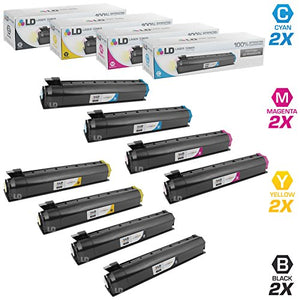 LD Compatible Toner Cartridge Replacement for Toshiba T-FC25 (2 Black, 2 Cyan, 2 Magenta, 2 Yellow, 8-Pack)