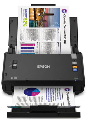 Epson WorkForce DS-520 Sheet-Fed Color Document Scanner for PC & MAC, Auto Document Feeder (ADF) & Duplex (B11B234201)