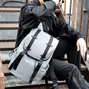 Backpack Large Capacity Men's Women's Backpack Soft Drawstring Design Portable Backpack Travel Bag (Color : C, Size