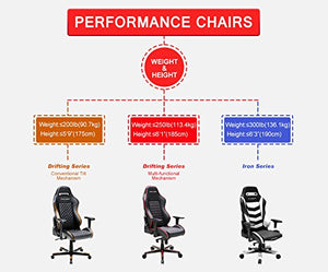 DXRacer Drifting Series OH/DF73/NW Racing Seat Office Chair Gaming Ergonomic adjustable Computer Chair with - Included Head and Lumbar Support Pillows (Black, White)