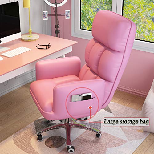 HQBL Ergonomic PU Leather Home Office Chair with Arm,180° Reclining- Height Adjustment Computer Desk Sofa Chairs with Swivel Wheel, Mid-Back-for Kid/Adult/Leisure