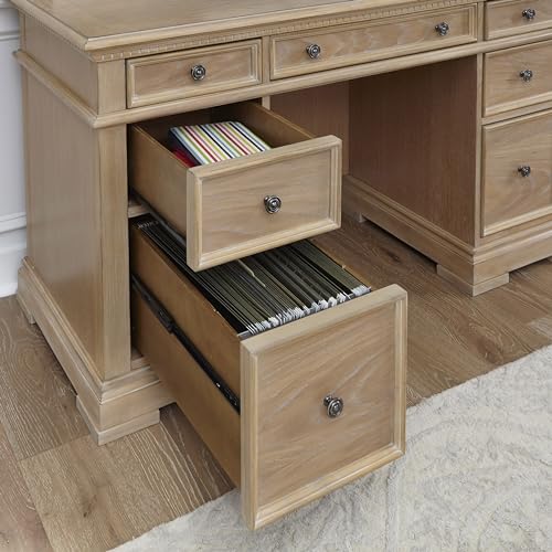 Homestyles Manor House Pedestal Desk, Brown