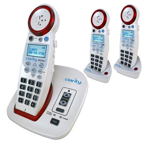Clarity XLC3.4+ Severe Hearing Loss Cordless Phone with 2 XLC3.6+ HS Expandable Handsets