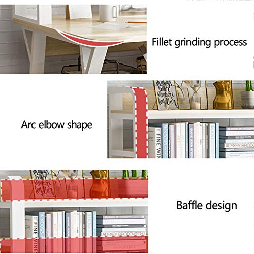 Zzmop Computer Desk with 3-Layer Storage Shelf,Laptop Notebook Study Writing Table,PC Workstation,for Home Office.