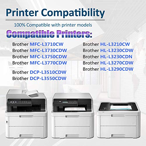 6 Pack (3BK+C+Y+M) TN227 Toner Replacement for Brother MFC-L3710CW MFC-L3730CDW MFC-L3750CDW MFC-L3770CDW DCP-L3510CDW DCP-L3550CDW HL-L3210CW HL-L3230CDW HL-L3230CDN HL-L3270CDW HL-L3290CDW Printers