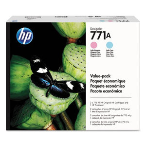 HP 771 Printhead/771A Light Magenta/Light Cyan Original Ink Cartridge Value Pack