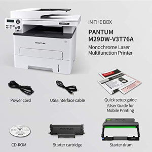Pantum M29DW Wireless All-in-One Laser Printer, Duplex Two-Sided Printing, Networking & USB 2.0 (33PPM, One-Year Limited Warranty)