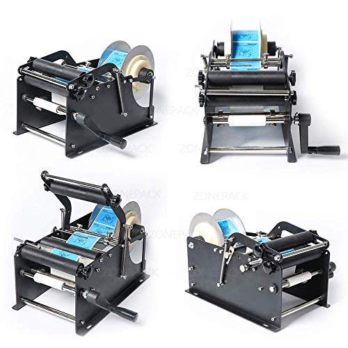 ZONEPACK Manual Labeling Machine for Bottles - Upgraded Label Applicator Sticker Printer with Handle