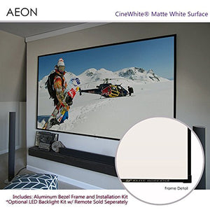 Elite Screens Aeon Series, 120-inch 16:9, 8K / 4K Ultra HD Home Theater Fixed Frame EDGE FREE Borderless Projector Screen, CineWhite Matte White Front Projection Screen, AR120WH2