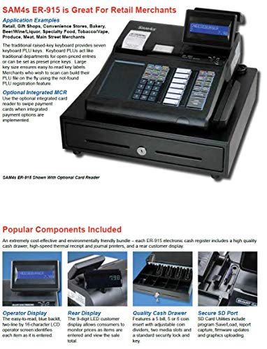 SAM4S ER-915 Electronic Cash Register/ER-5215M Replacement Model