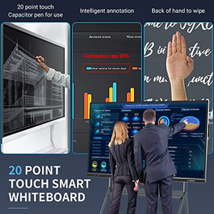 JYXOIHUB 75" Interactive 4K UHD Smart Whiteboard with Windows 10 & Android - Remote Collaboration Smart Board