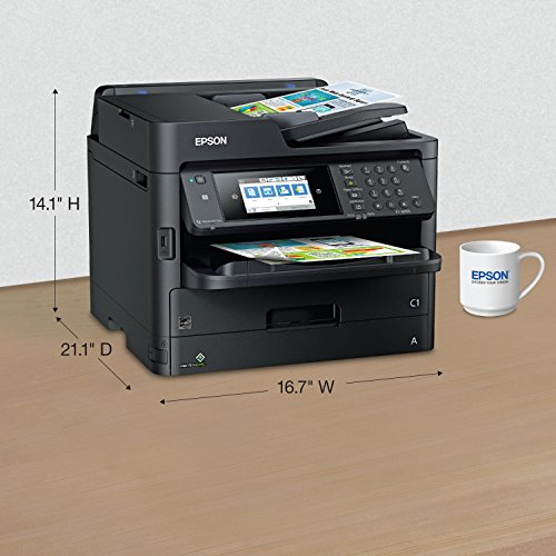 Epson Workforce Pro ET-8700 EcoTank Wireless Color All-in-One Supertank Printer with Scanner, Copier, Fax and Ethernet
