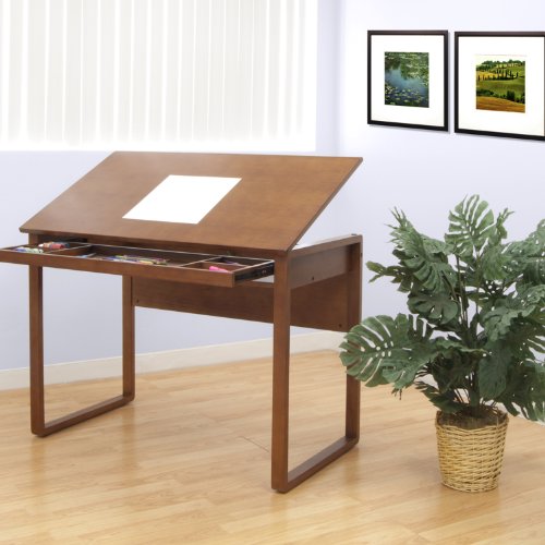 Offex Ponderosa Wood Topped Table/Sonoma Brown