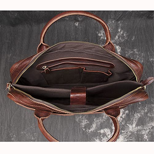 WALNUTA Men's Briefcase Business Handbag Large Capacity Computer Bag Business Travel Men's Bag Crossbody (Color : B, Size : 40 * 8 * 31cm)