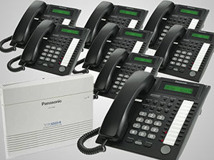 New Panasonic KX-TA824 + 8 New Panasonic KX-T7730 Black Phones