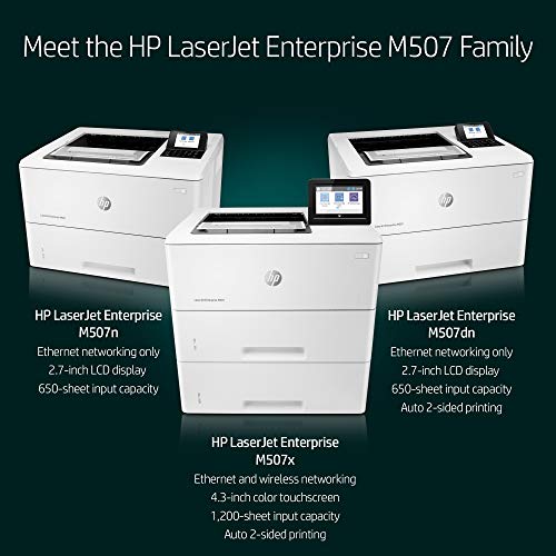HP LaserJet Enterprise M507n with One-Year, Next-Business Day, Onsite Warranty, Works with Alexa (1PV86A)