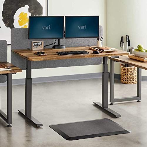 Vari Felt Privacy + Modesty Panel 60 Inch (Light Grey) - Above & Below Desk Privacy - Easy Desk Attachment