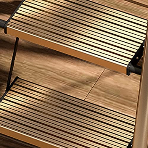 LUCEAE Folding 3 Step Alumiman Ladder - Multifunctional Adult Home Use