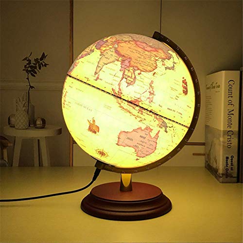HXHBD 10 Inch World Globe for Kids, Vintage Desktop Decorative Globe Home Office Earth Globes Ornaments for Christmas New Year Gift,Chinese and English map/95