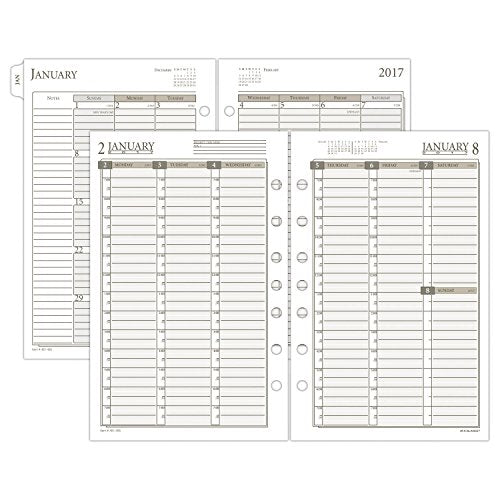 Day Runner Weekly / Monthly Planner Refill 2017, 5-1/2 x 8-1/2", Size 4 (481-485)