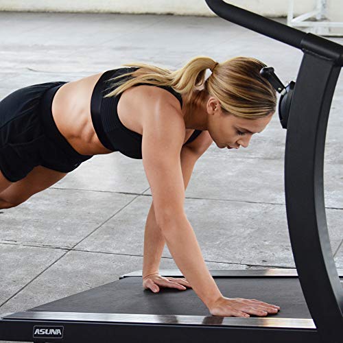 Sunny Health & Fitness Asuna High Performance Manual Treadmill with Heavy Duty Dual Flywheels, Tablet Holder, Incline, 440 LB Max Weight, 8 Level Resistance - 7700
