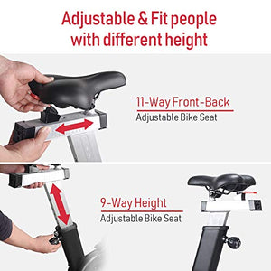 leikefitness Fan Exercise Bike Upright AirBike Indoor Cycling Stationary Bicycle with Unlimited Air Resistance System,Heart Rate Compatibility and Tablet Holder for Home Cardio Workout
