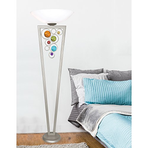 Van Teal 791581 Wheels On Fire Floor Lamp Torchiere, No No Size, Silver
