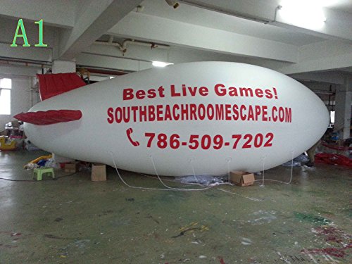 Air-Ads 6M 20ft Inflatable Advertising Blimps/Flying Giant Helium Airplane/Free Logo (PVC)