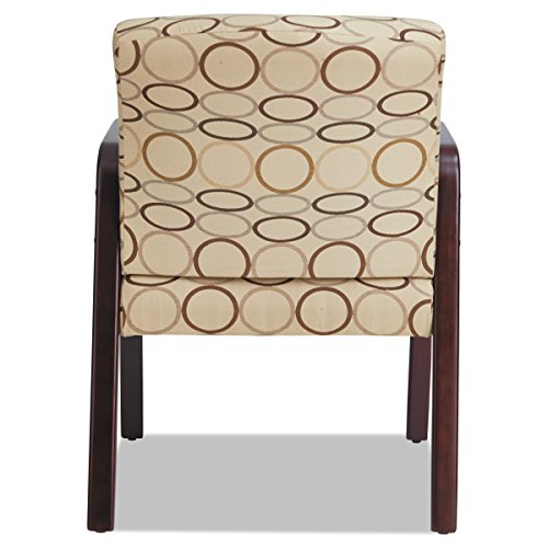 Alera ALERL4351M Reception Lounge Series Guest Chair, Mahogany/Tan Fabric