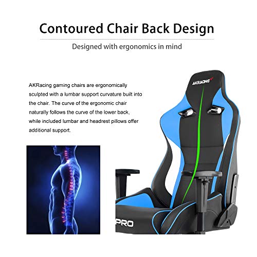 AKRacing Masters Series Pro Luxury XL Gaming Chair with High Backrest, Recliner, Swivel, Tilt, 4D Armrests, Rocker & Seat Height Adjustment Mechanisms, 5/10 Warranty