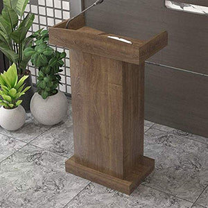 None Podium with Storage Standing Lectern Tabletop Hosting Reception (Coffee)