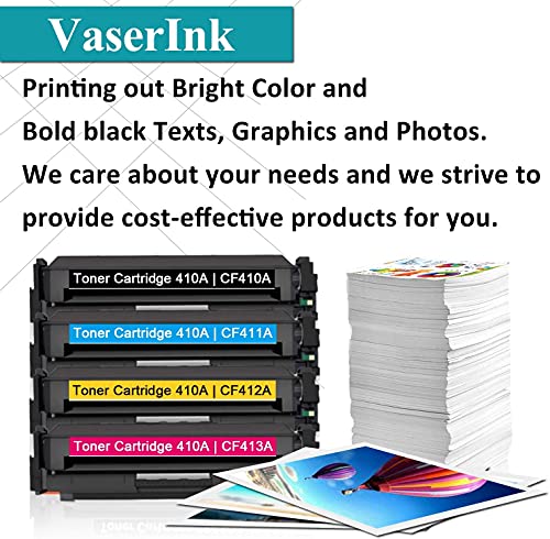 8 Pack(2BK/2C/2Y/2M) 410A CF410A CF411A CF412A CF413A Toner Cartridge Replacement for HP Color Pro MFP M477fdn M477fdw M477fnw Pro M452dn M452dw M452nw Printer Toner - by VaserInk