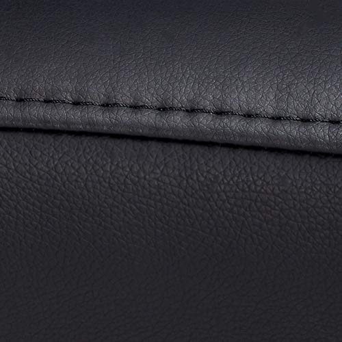 Lorell LLR68952 Leather Reception Club Chairs, 42" Height X 23.8" Width X 29.5" Length, Black