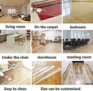 ZHOUHONG Clear Hard-Floor Chair Mat - Waterproof Office Chair Mat for Carpet - Multiple Sizes