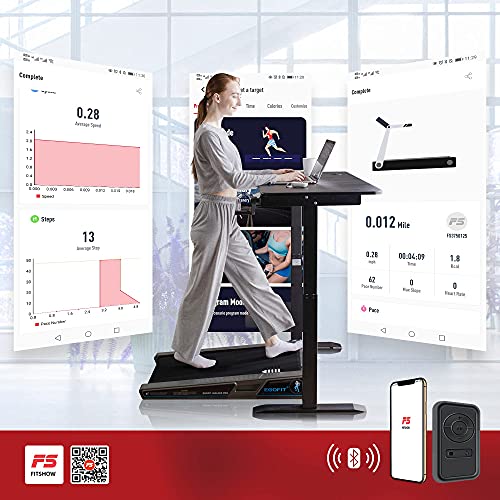 Egofit Walker Pro Smallest Under Desk Electric Walking Treadmill for Home, Small & Compact Treadmill to Fit Desk Perfectly and Home & Office with APP & Remote Control