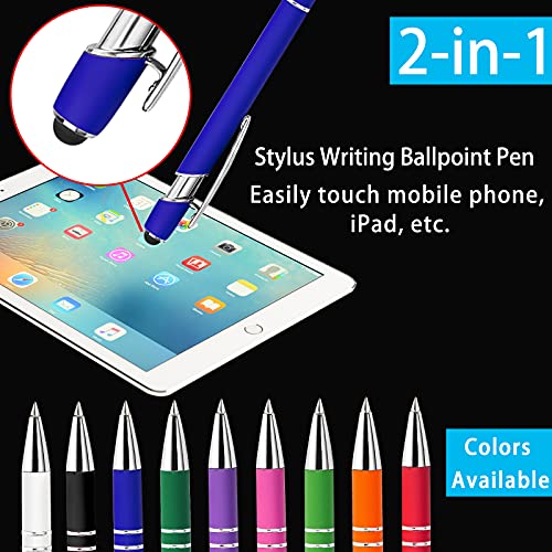 50-500 Pcs Personalized Pens Bulk with Stylus Tip Custom Engraving Ballpoint Pens with Name Message Logo, Customized Gift Pens for Wedding, Graduation, Birthday, Christmas - Medium Point,Black Ink