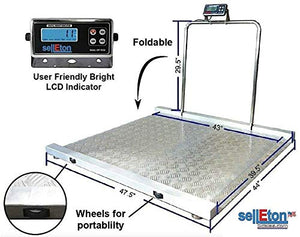 Selleton Wheel Chair Drum Scale Aluminium 1000 lb x .2 lb