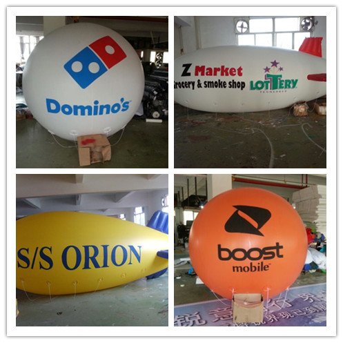Air-Ads 6M 20ft Inflatable Advertising Blimps/Flying Giant Helium Airplane/Free Logo (PVC)