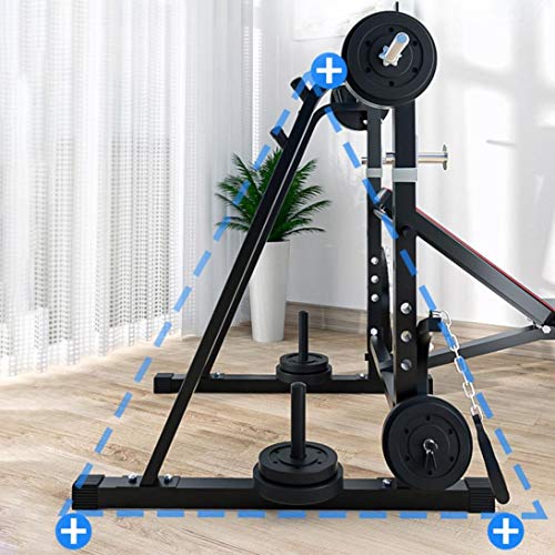 Xinqinghao Adjustable Olympic Workout Bench with Squat Rack, Leg Extension, Preacher Curl, and Weight Storage, Weight Bench for Full Body Fitness Home Gym Strength Training Equipment