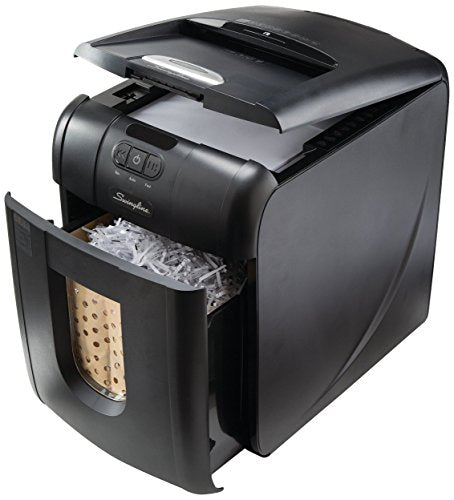 Swingline Paper Shredder, Auto Feed, 130 Sheet Capacity, Super Cross-Cut, 1-2 Users, Stack-and-Shred 130X (1757571)