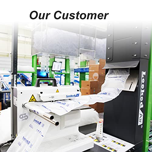 Air Cushion Machine No Preheat Fast Speed 26ft/min with 328' Free Air Pillow Film Rolls Portable Small Air Bubble Maker Machine 110V Packing Supplies for Industrial Business