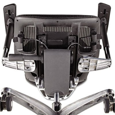 Alera ALEKE4218 K8 Series Ergonomic Multifunction Mesh Chair, Aluminum Base/Frame, Black