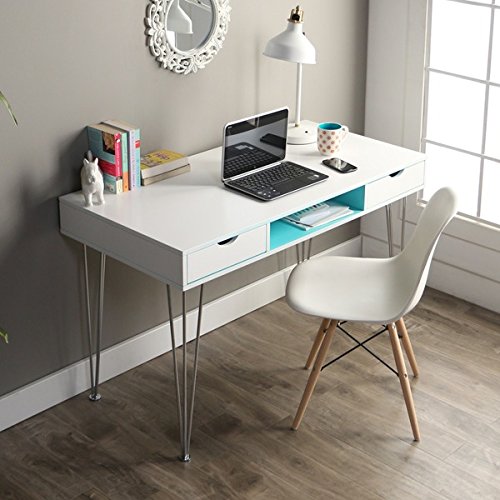 Accent 48-inch Color Desk - Aqua Blue