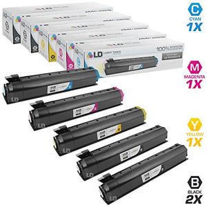 LD Compatible Toner Cartridge Replacement for Toshiba T-FC25 (2 Black, 1 Cyan, 1 Magenta, 1 Yellow, 5-Pack)