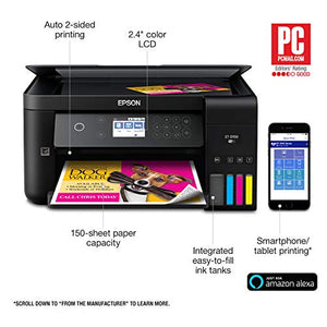 Epson Expression ET-3700 EcoTank Wireless Color All-in-One Supertank Printer with Scanner, Copier and Ethernet