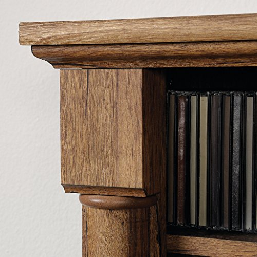 Sauder 420713 Palladia Computer Desk with Hutch, Vintage Oak Finish