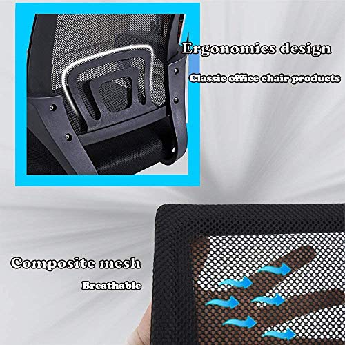 Office Chair Ergonomic Cheap Desk Chair Mesh Computer Chair Lumbar Support Modern Executive Adjustable Stool Rolling Swivel Chair for Back Pain, Black