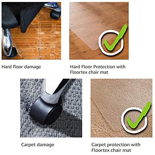 ALGFree Clear Transparent PVC Floor Mat for Office Chair - Carpet Protection, Thick Floor Cover - Personal & Professional Use